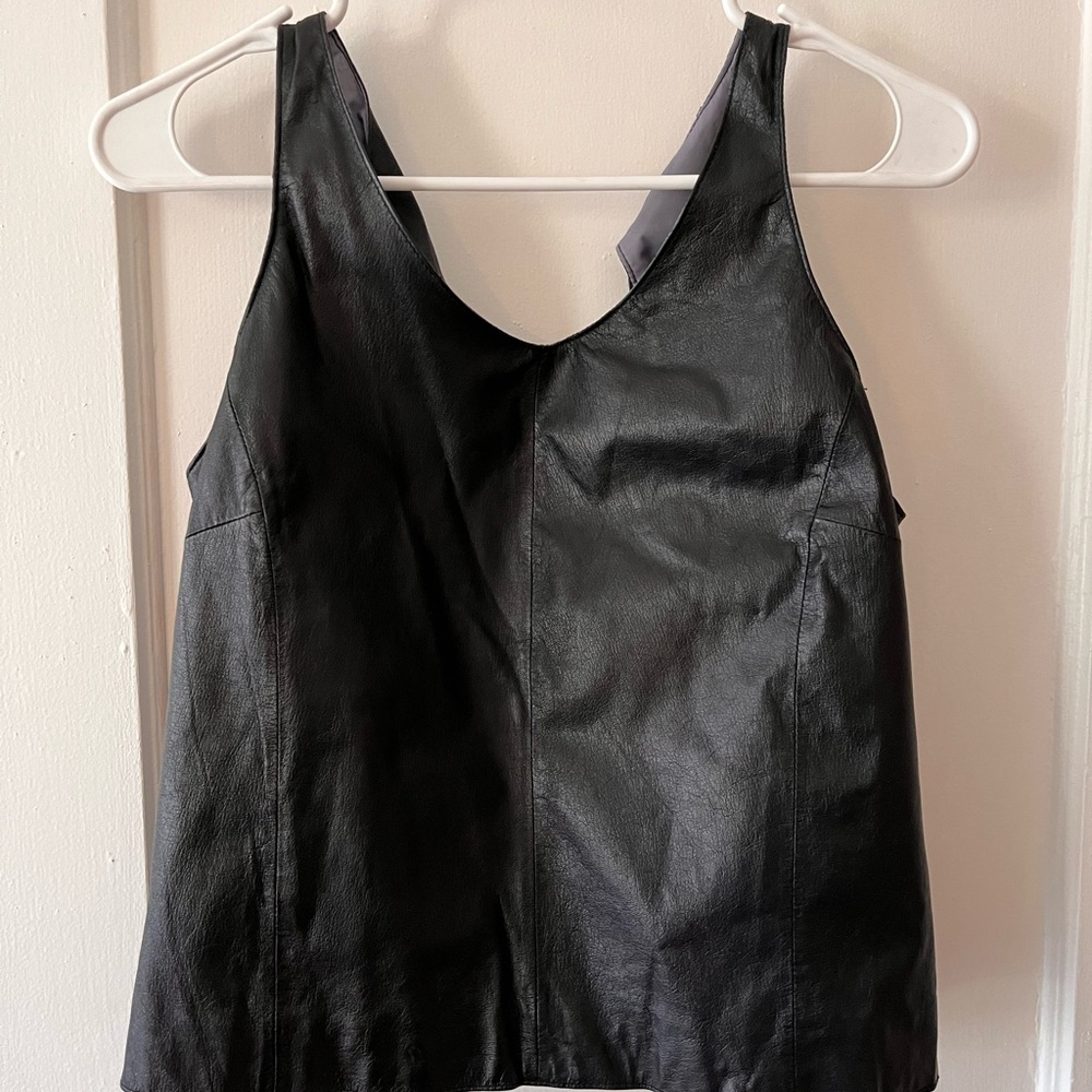 Genuine leather women’s top